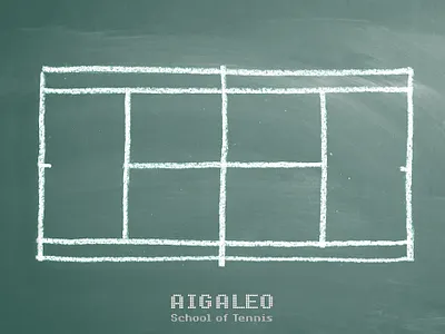 "Aigaleo tennis school", mark, 2009 branding mark tennis school visual identity