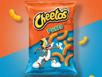 Cheetos puffs branding cheetos figma graphic design poster