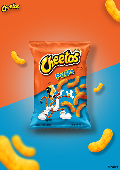 Cheetos puffs branding cheetos figma graphic design poster