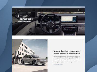 Hyundai Technology Landing Page landing page ui design web design