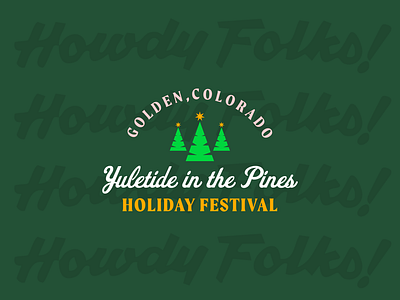 Yuletide in the Pines - Holiday Festival Branding Concept brand identity christmas brand christmas branding christmas design colorado colorado logo holiday brand holiday branding holiday design holiday festival logo design yuletide in the pines