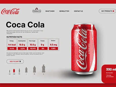 Coca Cola UI/UX branding coca cola design ui ux website