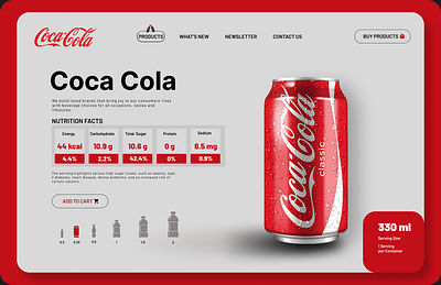 Coca Cola UI/UX branding coca cola design ui ux website