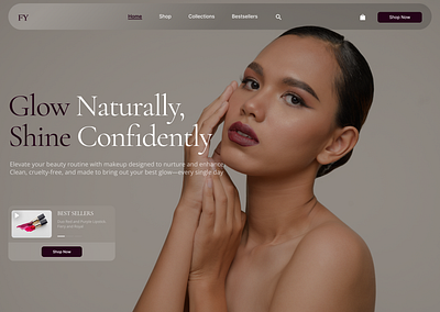 Favy Makeup design typography ui ux website