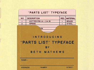 Parts List Typeface branding design field note font font download list los angeles prop design retro type type design typeface typography typography design vintage vintage design vintage font vintage logo vintage type wes anderson