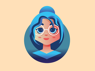 Mascot face Allissa art artwork beauty blue cartoon character dribbbleillustration dribbbleinspiration face girls glasses graphic design illustration illustrator inspiration japan mascot personally usa vector