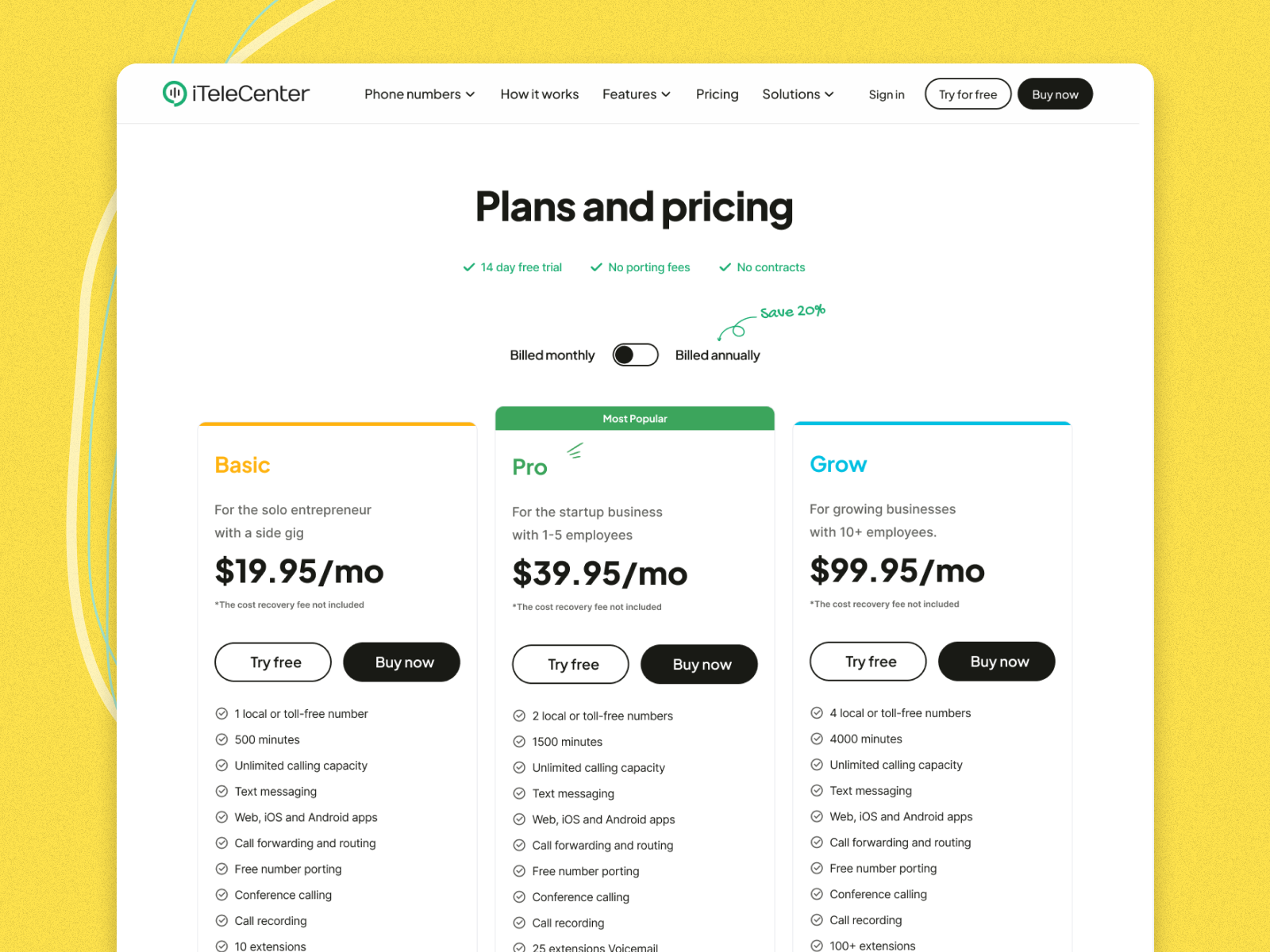 Example of Clean Website And App UI