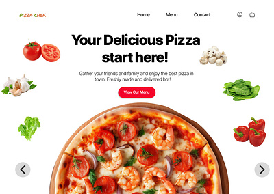 Pizza animation design figma prototype ui ux webdesign