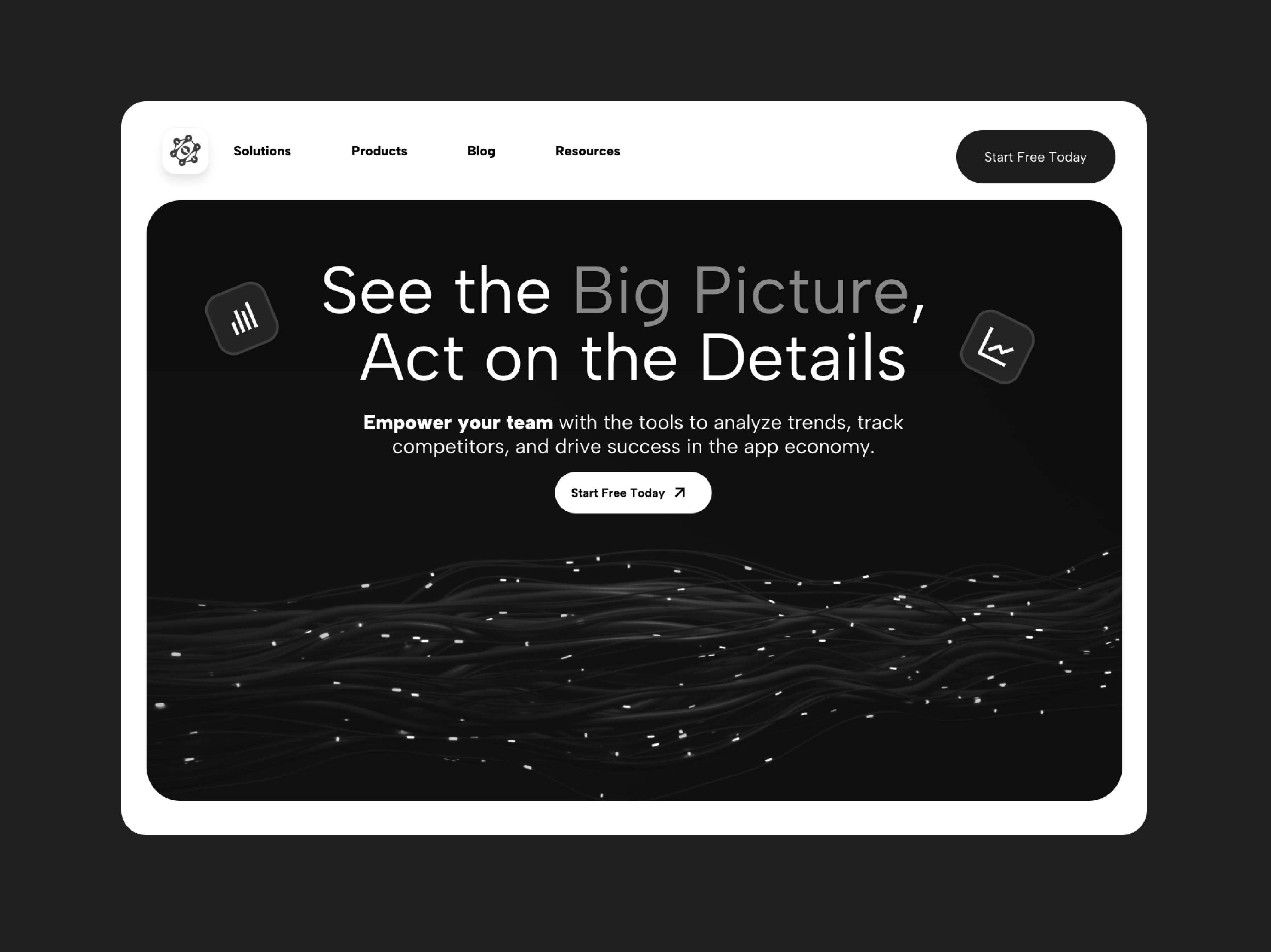 Analytics Animate App Landing Page 3d analytics design animation data animation data landing page data website figma figma web fintech landing page fintech website game website graphic design stadistic landing page stadistic saas tech landing page ui web design