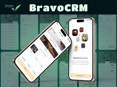 BravoCRM jewelry mobille ui ux