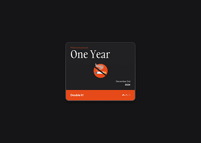 one year! branding card design graphic design icon illustration line milestone minimal reminder retro simple ui