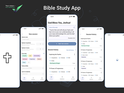 Bible Study App bible mobile ui ux