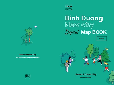 Binh Duong City Illustration Map branding brochure graphic design howtouse illustration map