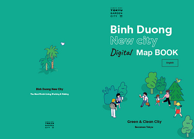 Binh Duong City Illustration Map branding brochure graphic design howtouse illustration map