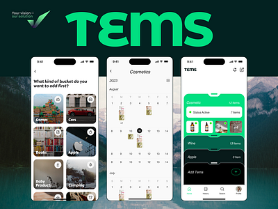 TEMS app design mobile ui ux