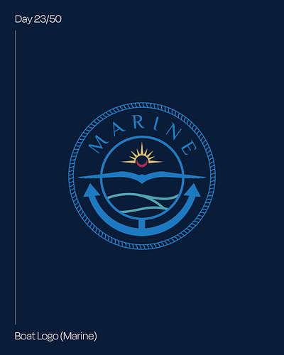 Day 23: Boat Logo - Marine Redesign (One Piece) branding dailylogochallenge graphic design logo marine one peice