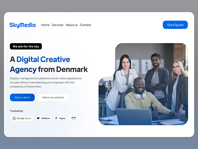 SkyMedia - Digital Creative Agency agency agency website business company creative creative agency creative studio digital agency digital studio interface landing landing page landing page design service studio studio agency website web web design website website design