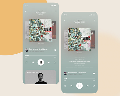 Music Player album dailyui mobile music music app music player song song player ui uiux design ux