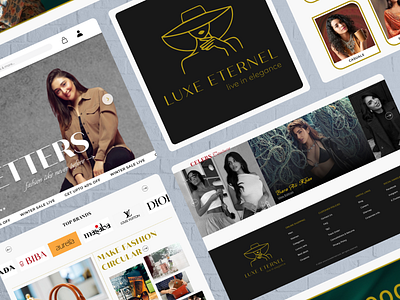 Luxe Éternel - A Modern Luxury E-Commerce Landing Page app design branding clothing brand daily design design e commerce design graphic design illustration logo design luxury website typography ui uiux ux design website design