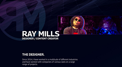 Ray Mills One-Page Website Mockup responsive design ui design ux design visual design web design