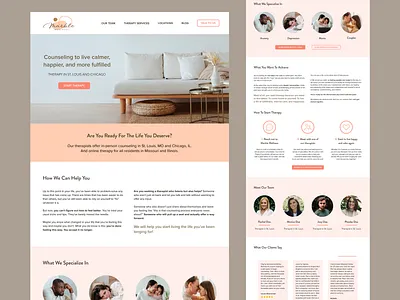 Website Design for Therapy Practice figma homepage design mental health website psywriter therapy website design web design website design