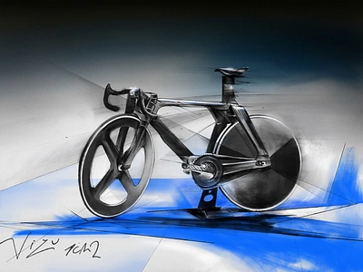 Vizu TCM 2 adobe drawing illustration pencil race trackbike