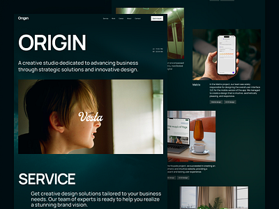 Origin - Creative Agency Landing Page agency branding business clean creative design designer digital agency digital marketing homepage landing page minimalist modern portfolio product design professional studio ui ux website