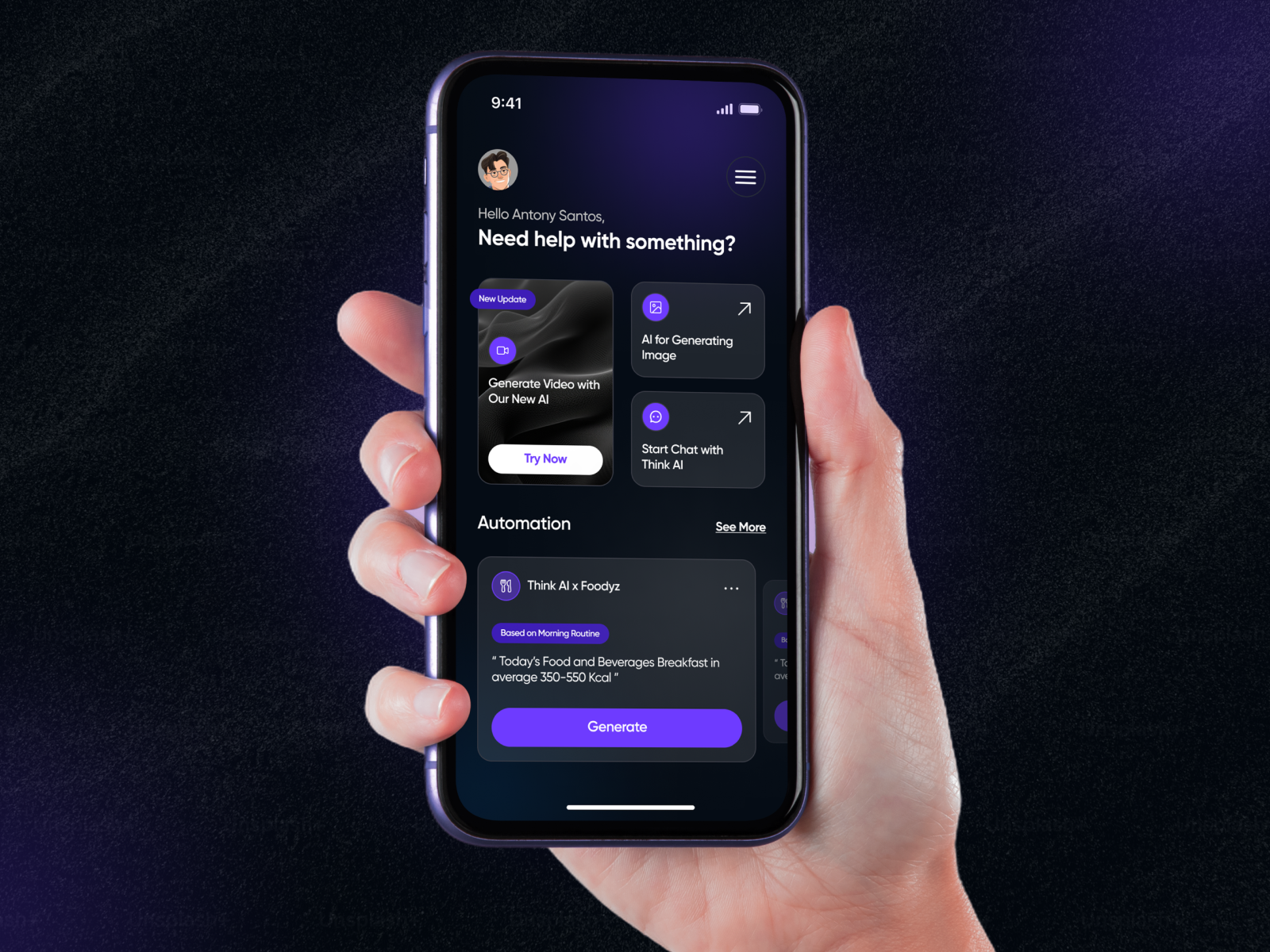 Example of Think AI - Artificial Intelligence Mobile App