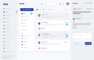 Zira Email clean graphic design muhamad reza muhamad reza adityawarman ui uiux web design
