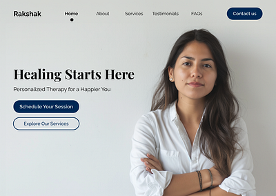 Mental therapist landing page design figma landing page ui ux webdesign website design