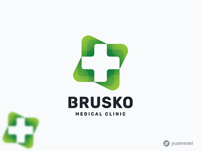 BRUSKO Medical Clinic Logo Design abstract logo brand brand design brand identity branding clinic clinic logo doctor logo graphic design healthcare healthcare logo hospital logo logo design medical logo modern logo negative space