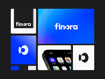 Finora: One tap simplifying banking - Brand Identity animation banking blue branding branding agency design finance graphic design logo logo design logotype vector