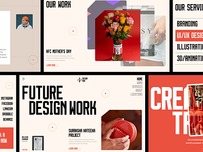 Design Hub - Creative Agency Website agency branding creative studio design studio graphic design illustration landing page minimal typography ui ui design uiux web design website