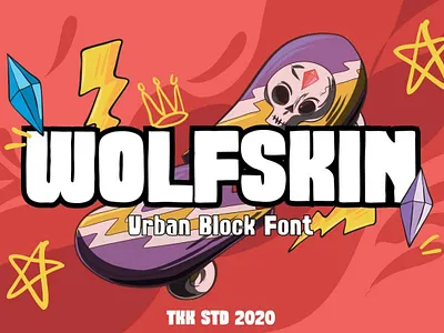 Wolfskin – Urban Block font block font branding children display font edgy font gaming movie poster thumbnails urban youtube