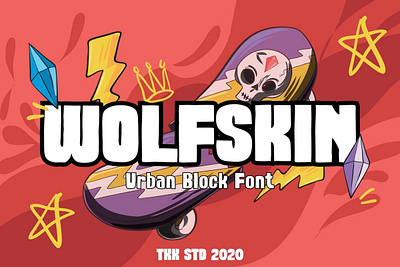 Wolfskin – Urban Block font block font branding children display font edgy font gaming movie poster thumbnails urban youtube