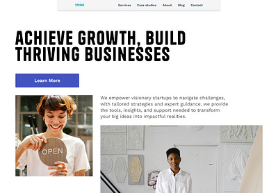 Career growth website-landing page header hero landing page website