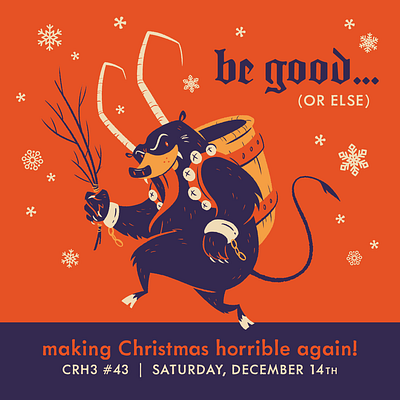 Be good... (or else) bear character design christmas cute digital illustration festive folklore hash house harriers hashing illustration krampus merry krampus