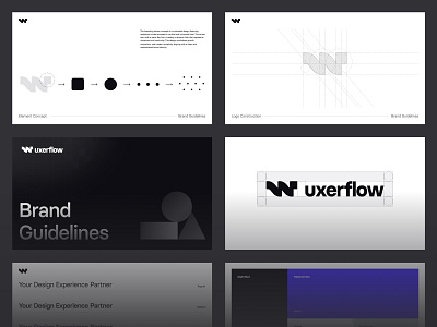 Uxerflow: Logo Concept agency brand guideline brand identity branding design graphic design logo logo concept pitch deck presentation studio ui uidesign ux uxdesign uxerflow