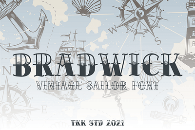 BRADWICK – Sailor Tattoo Font artistic