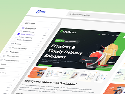 Web Design for LogiXpress with User-Friendly Category Navigation b2b website business website clean interface digital marketing digital services e commerce website logistics platform modern web design navigation menu online business product showcase professional branding saas platform service based website service promotion tech solutions technology driven design user experience (ux) user interface (ui) web design inspiration