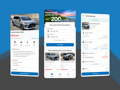 Car Rental Appication branding car design illustration mobile rent rental tourism ui ux