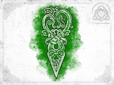 The Snake celtic design illustration irish knot knotwork norse ornament procreate snake viking