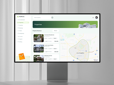 Real Estate Property List SaaS dashboard apartment app building dashboard estate listing properties property proptech real estate realestate saas service web web app