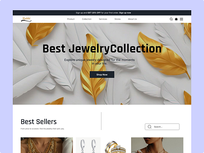 Webside:Jewelry Collection 2024 adobi photoshop best collection e comarch figma jewelry web design landing page mobile appa design rabbi tranding ui user interface ux web design