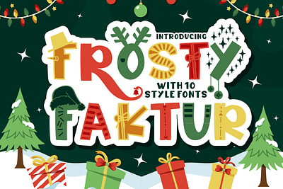 Frosty Faktur – Christmas Font advertising branding christmas crafting display gift graphic design illustration logo magazine new year packaging playful poster product quirky snow sticker typography winter