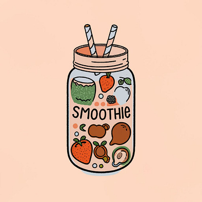 Smoothie illustration graphic design illustrations logo