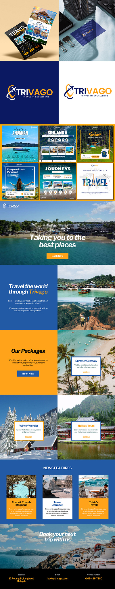 Travel Company Branding animation branding graphic design logo socialmedia