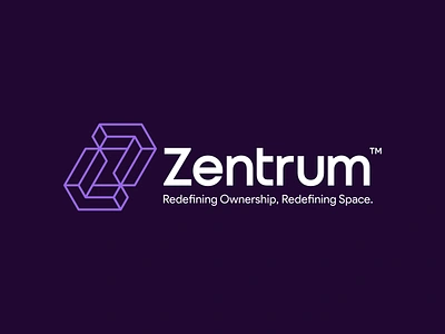 Zentrum, logo design for commercial real estate and workspaces arrows center commercial fractional fractionalized industrial investment letter mark monogram logo logo design luxury negative space ownership premium properties real estate space workplace hub z zentrum