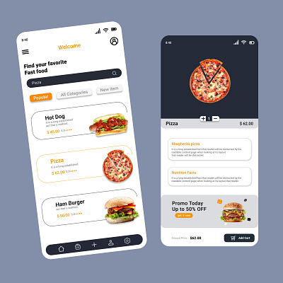 Food order mobile app 3d animation food foodorderapp graphic design logo mobileapp motion graphics restaurant ui