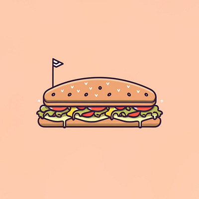 Sandwiche illustration graphic design illustrations logo